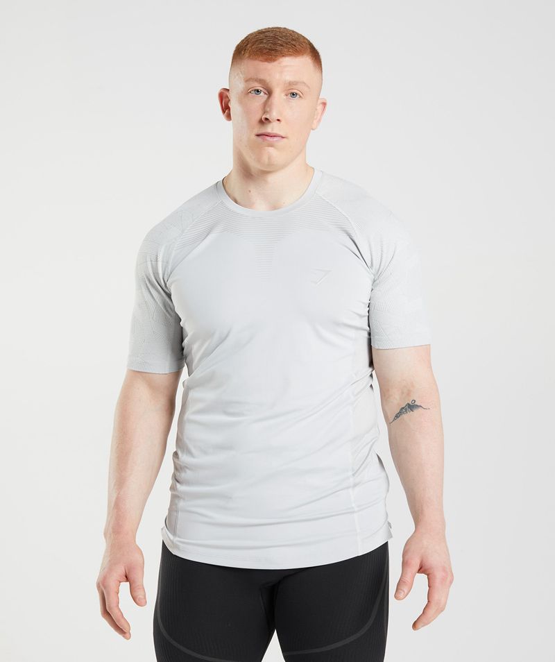 Men's Gymshark 315 T-Shirts Light Grey | USA 6301-GYJBV