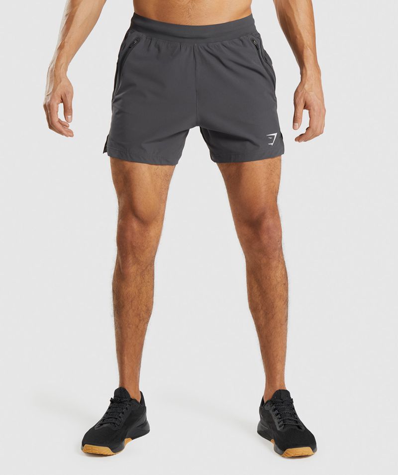 Men's Gymshark Apex 5" Perform Shorts Grey | USA 6378-IZWKQ