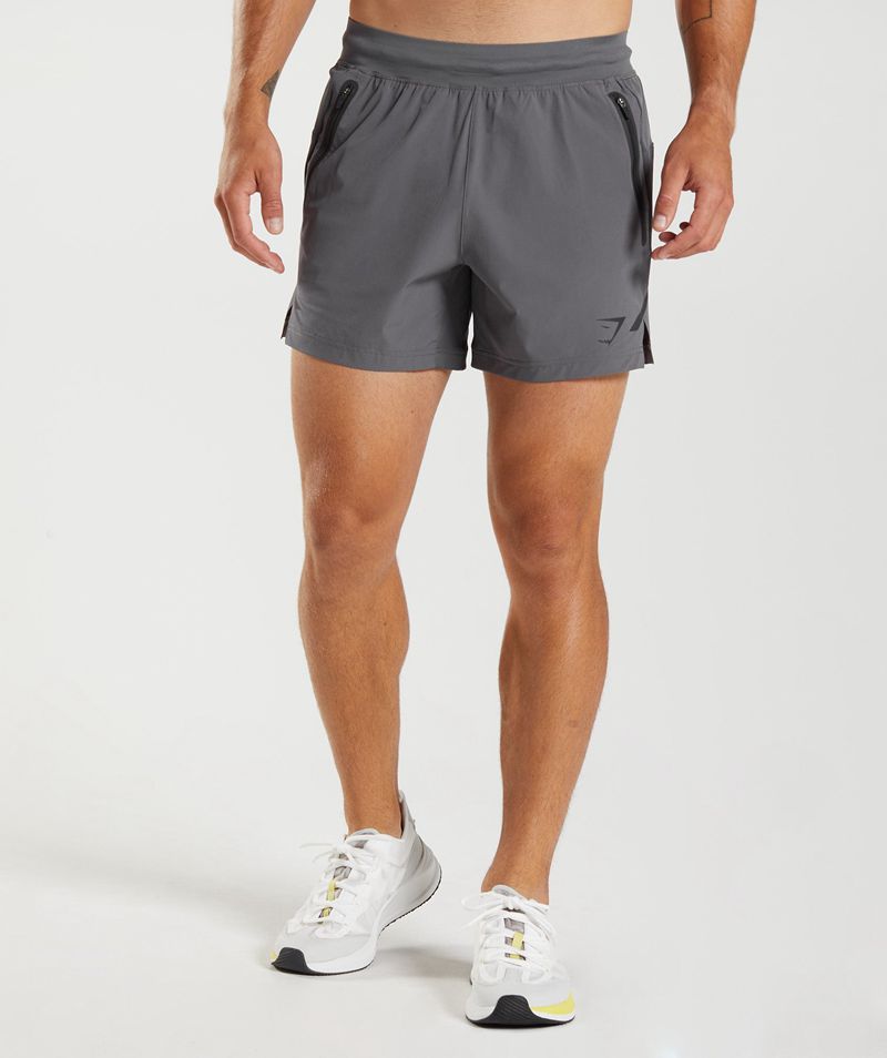 Men's Gymshark Apex 5" Perform Shorts Grey | USA 9425-ZNIOF