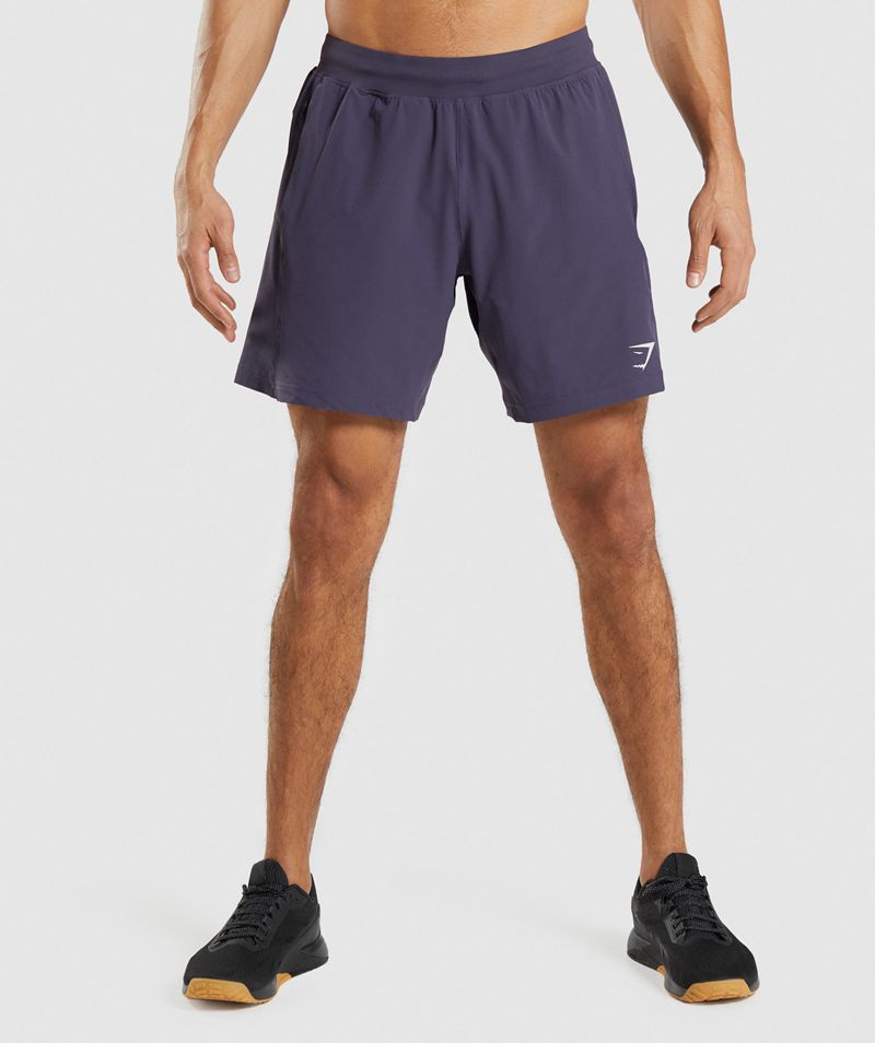 Men's Gymshark Apex 8" Function Shorts Purple | USA 4327-ROJBZ