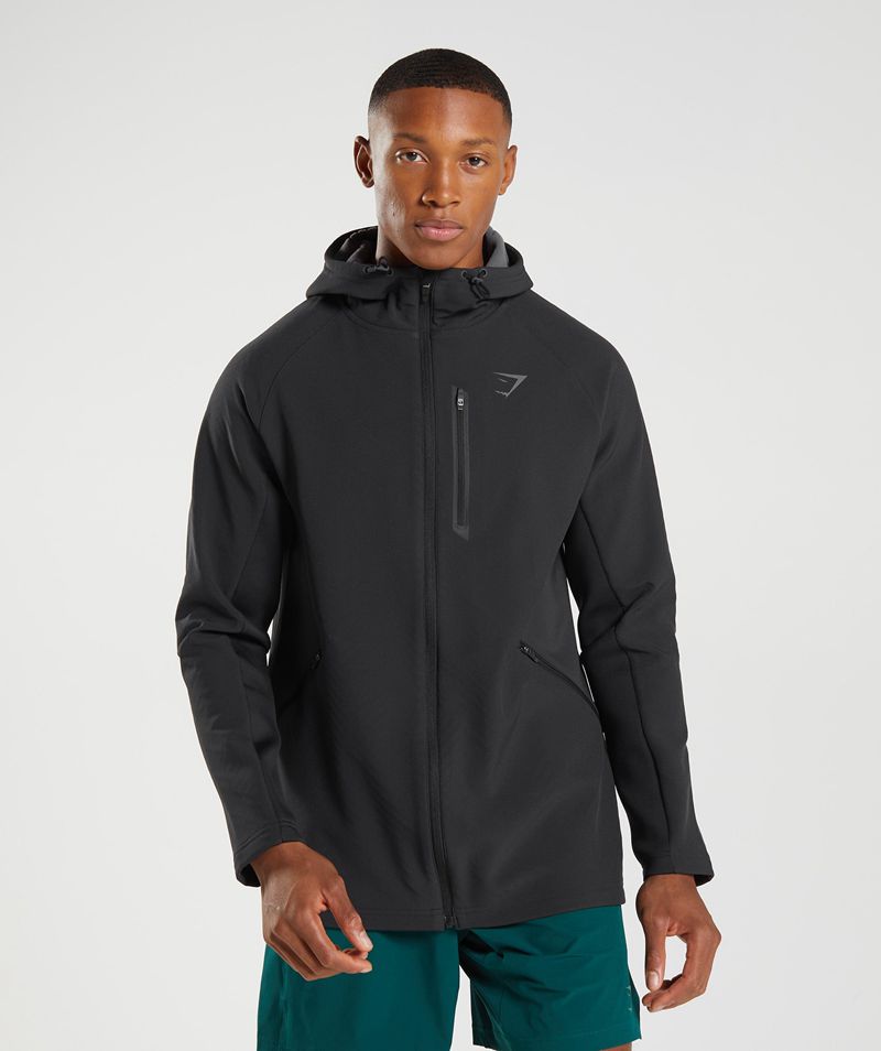 Men's Gymshark Apex Jackets Black | USA 4325-MLFWR