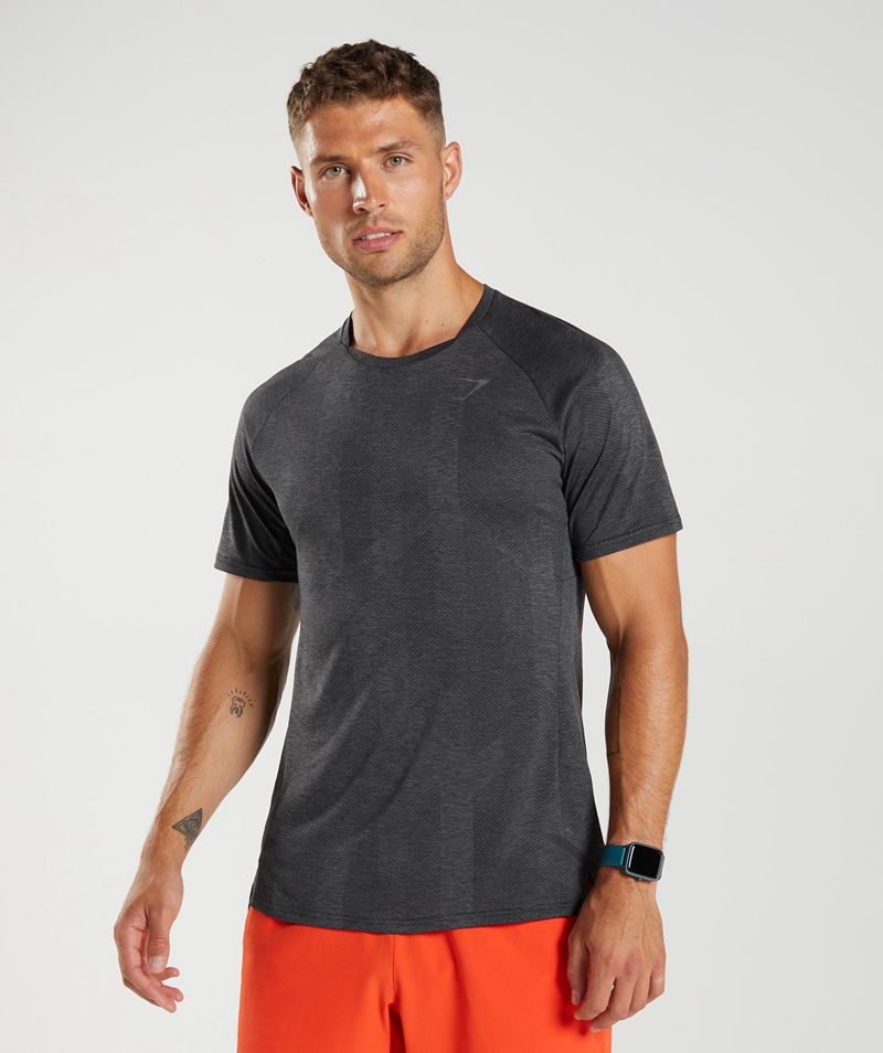 Men's Gymshark Apex T-Shirts Black | USA 3162-LZGQP