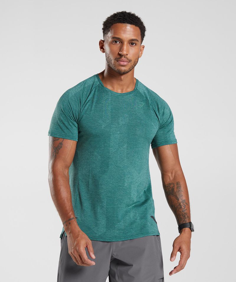 Men's Gymshark Apex T-Shirts Green | USA 7895-ZSXFM