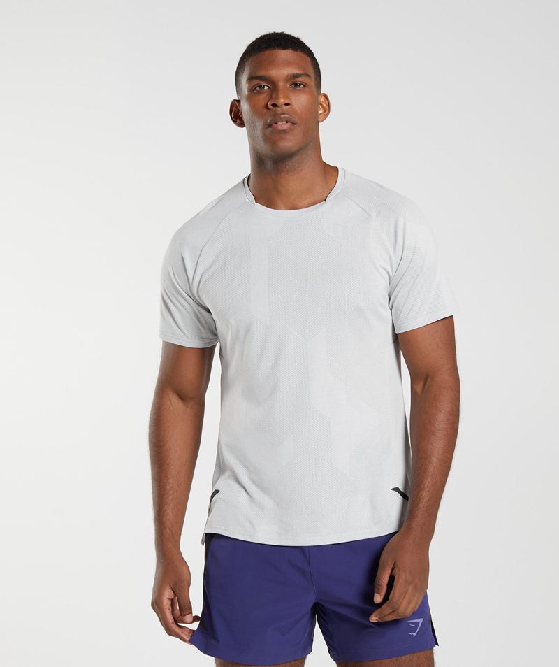 Men's Gymshark Apex T-Shirts Light Grey | USA 4592-IYHFT