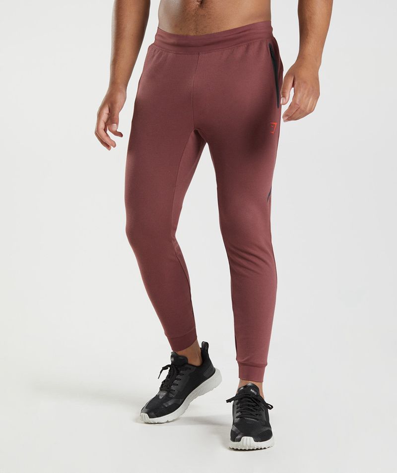 Men's Gymshark Apex Technical Joggers Burgundy | USA 5702-TSGUK