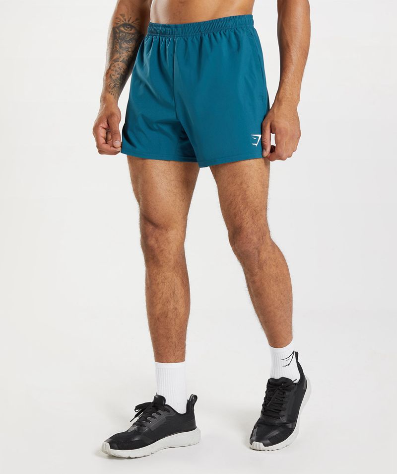 Men's Gymshark Arrival 5" Shorts Blue | USA 1504-HQXRO