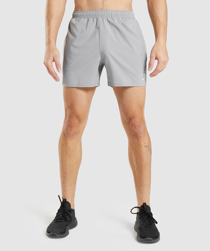 Men's Gymshark Arrival 5" Shorts Grey | USA 6317-UXHWT