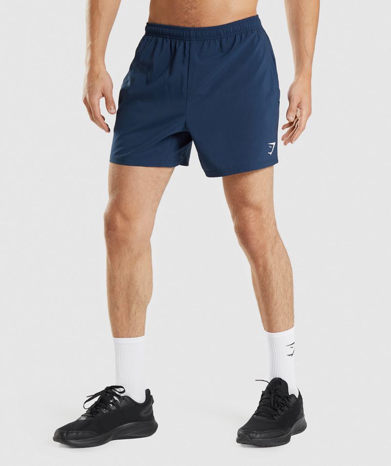 Men's Gymshark Arrival 5" Shorts Navy | USA 1570-BUQDY