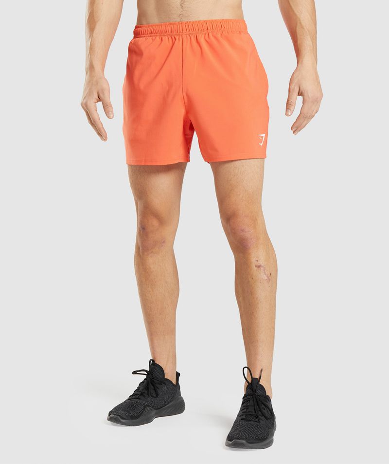 Men's Gymshark Arrival 5" Shorts Orange | USA 2873-VZWFU