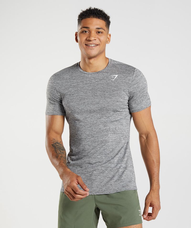 Men's Gymshark Arrival Marl T-Shirts Light Grey | USA 2458-VHACW