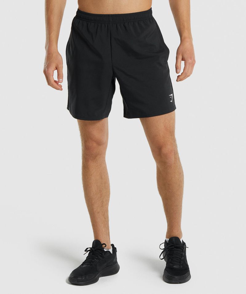 Men's Gymshark Arrival Shorts Black | USA 9647-SYEQP