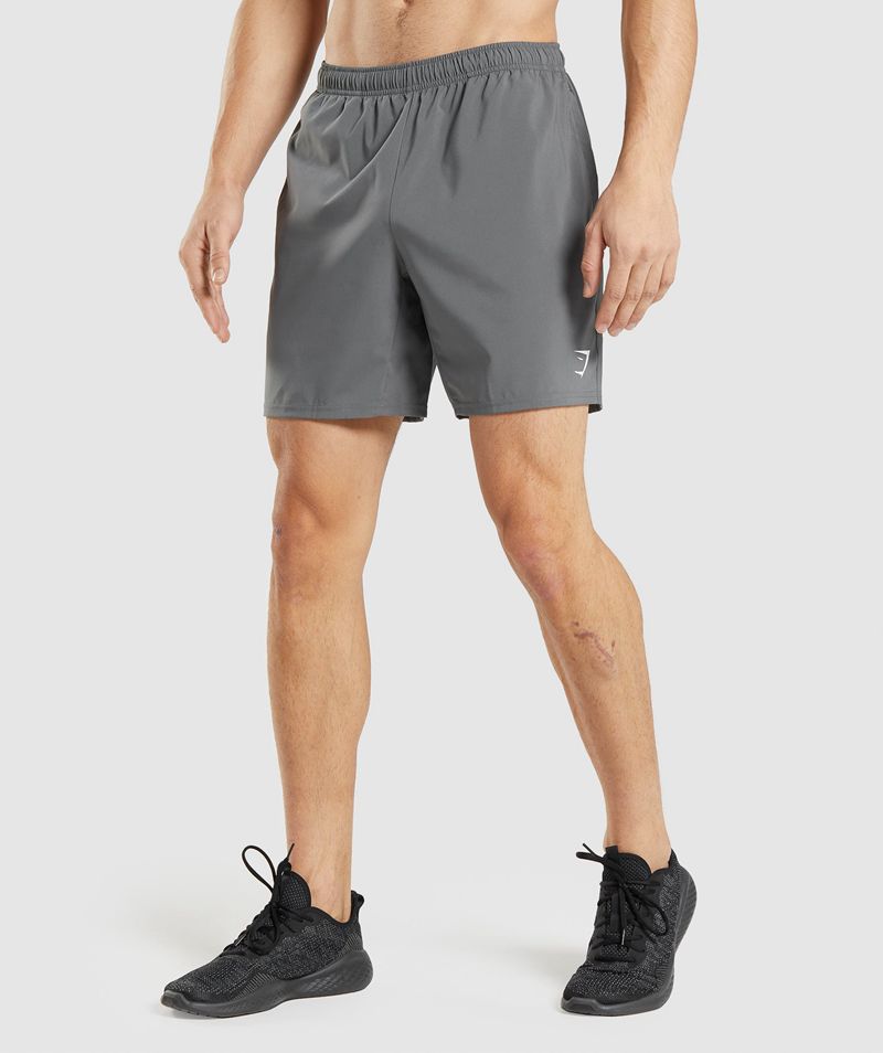 Men's Gymshark Arrival Shorts Grey | USA 4352-EDAIF