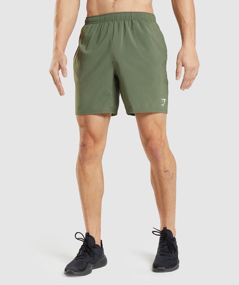 Men's Gymshark Arrival Shorts Olive | USA 1574-KUWSC