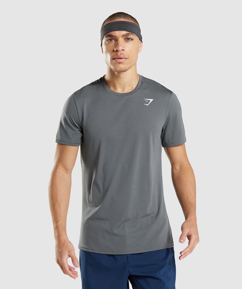 Men's Gymshark Arrival T-Shirts Grey | USA 5720-PYAMR