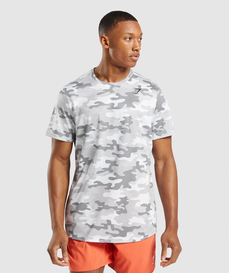 Men's Gymshark Arrival T-Shirts Light Grey | USA 8906-HBXYK