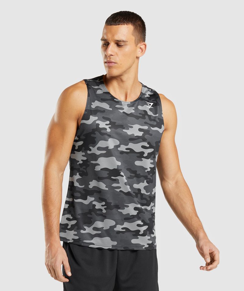 Men's Gymshark Arrival Tank Tops Grey | USA 5374-NVFTL