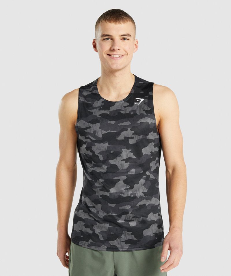 Men's Gymshark Arrival Tank Tops Grey | USA 8401-JGXVH