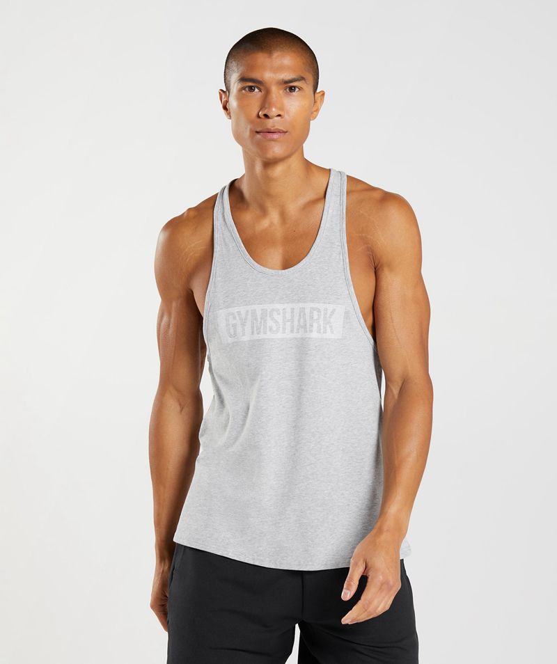 Men's Gymshark Block Stringer Light Grey | USA 8769-RTPLQ