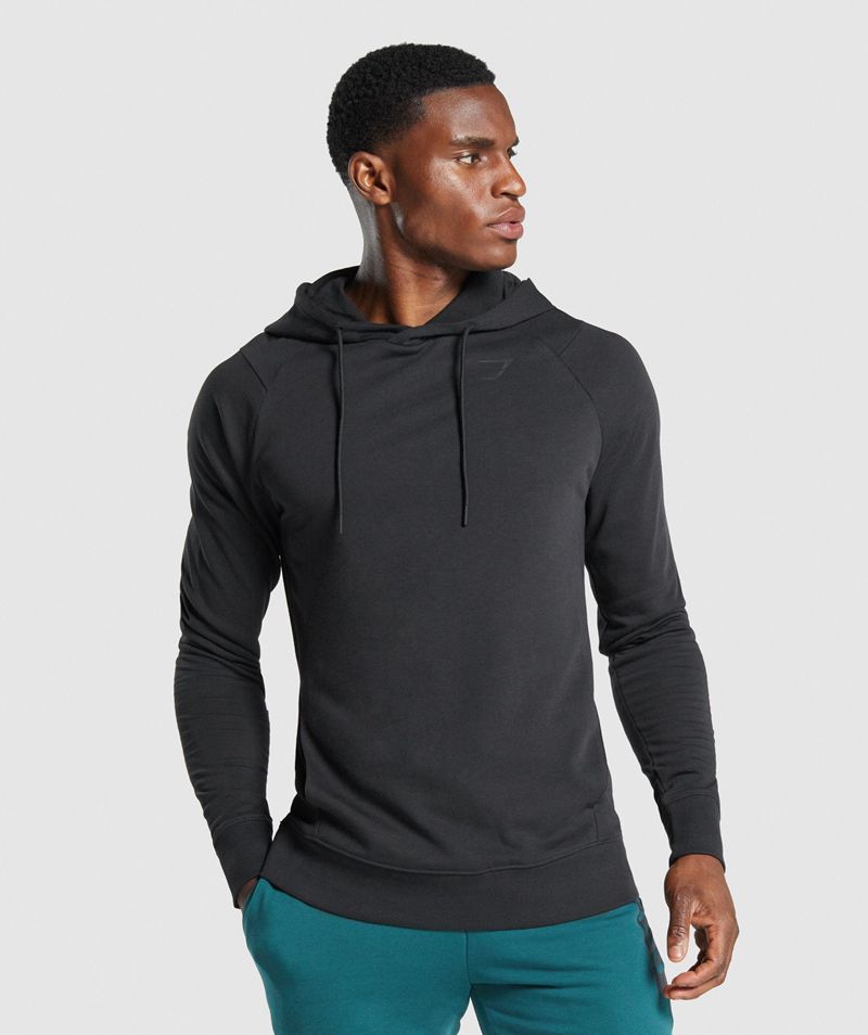 Men's Gymshark Bold Hoodie Black | USA 0713-KXCYQ