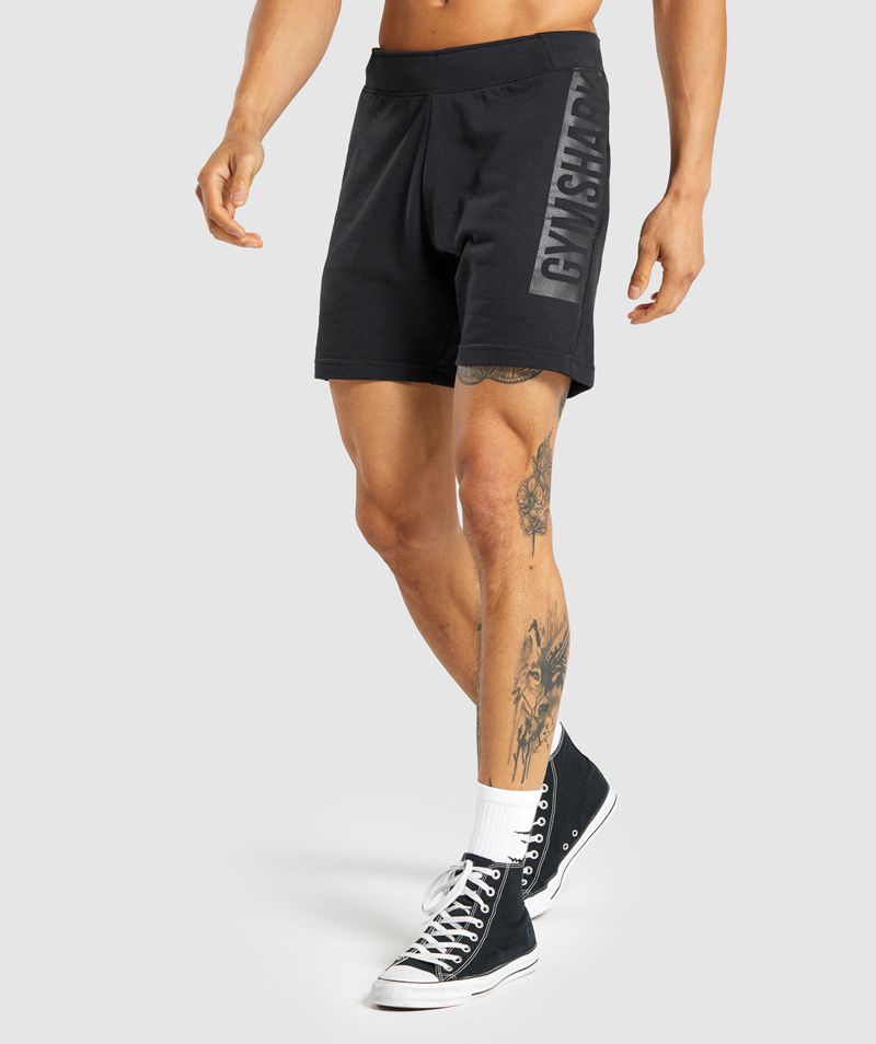 Men's Gymshark Bold Shorts Black | USA 6891-WVXUE