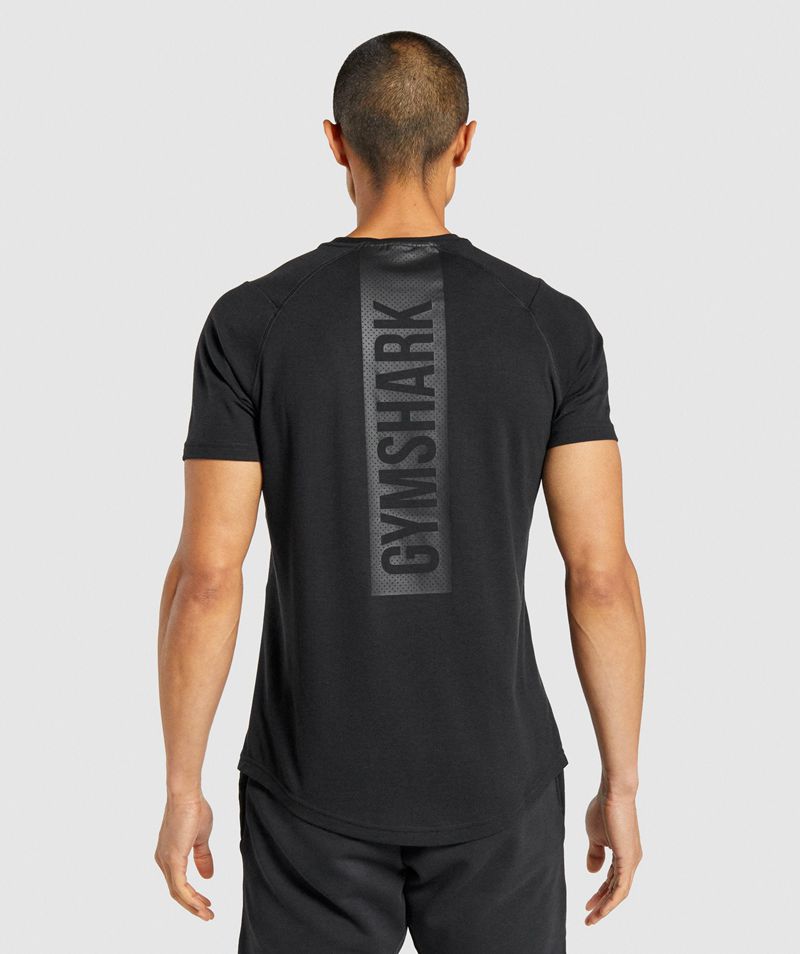 Men's Gymshark Bold T-Shirts Black | USA 0975-GBMCK