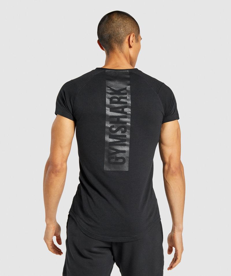 Men's Gymshark Bold T-Shirts Black | USA 9605-MREPV