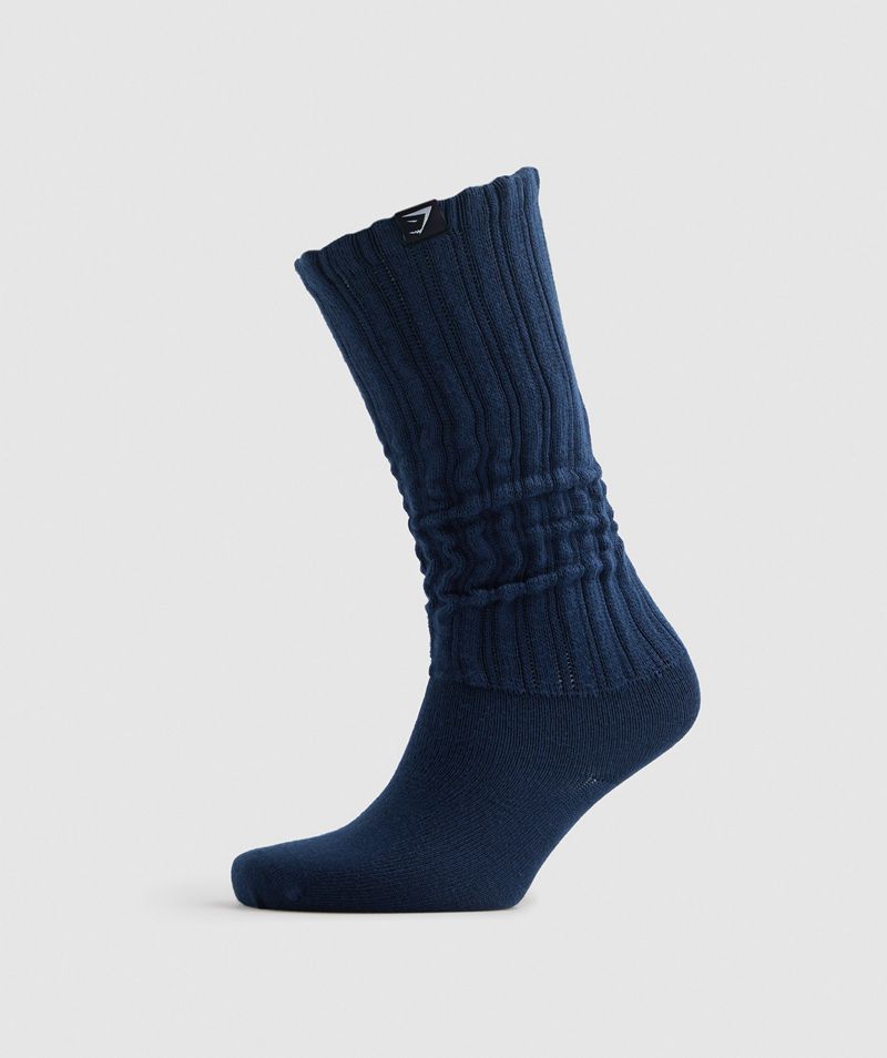 Men's Gymshark Comfy Rest Day Socks Navy | USA 9674-GWFXL