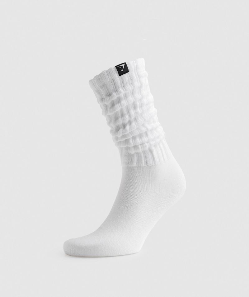 Men's Gymshark Comfy Rest Day Socks White | USA 4609-YNWIC