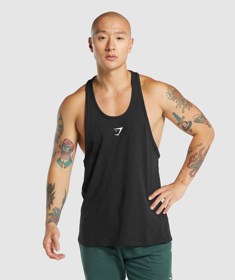 Men's Gymshark Critical 2.0 Stringer Black | USA 1795-RLIDS