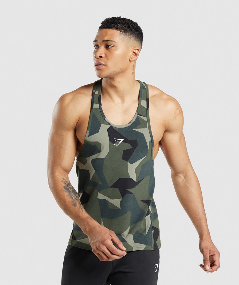 Men's Gymshark Critical Stringer Green | USA 6031-WFZSJ