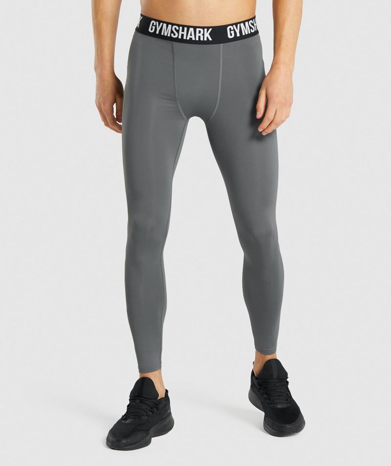 Men's Gymshark Element Baselayer Leggings Grey | USA 1389-RGKJL