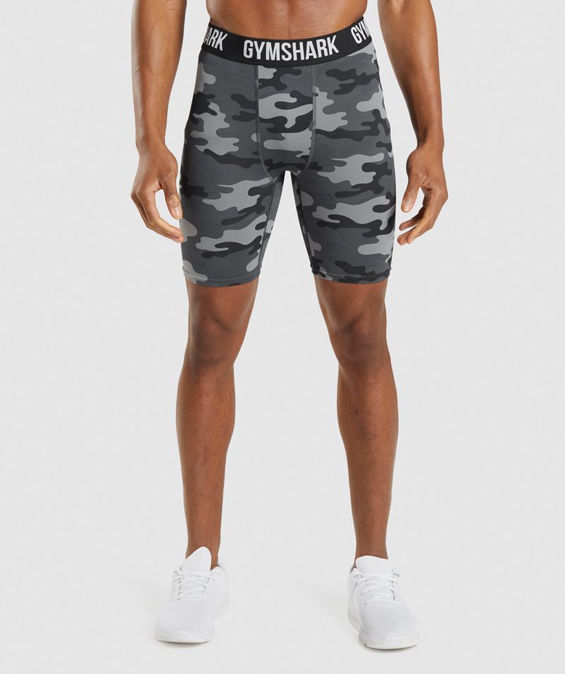 Men's Gymshark Element Baselayer Shorts Grey | USA 8261-FGXIO