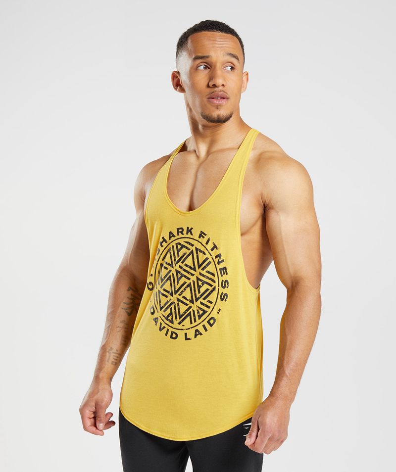 Men's Gymshark Gs X David Laid Stringer Yellow | USA 1842-NPXIH