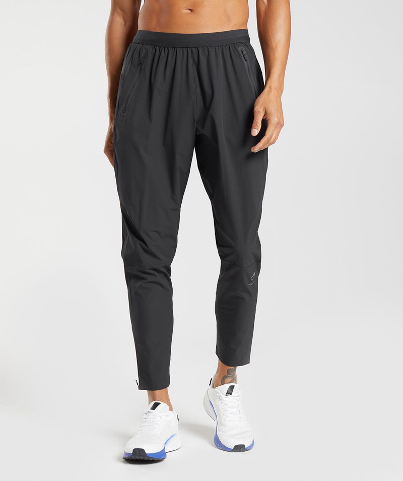 Men's Gymshark Hybrid Woven Joggers Black | USA 2107-VIHKE