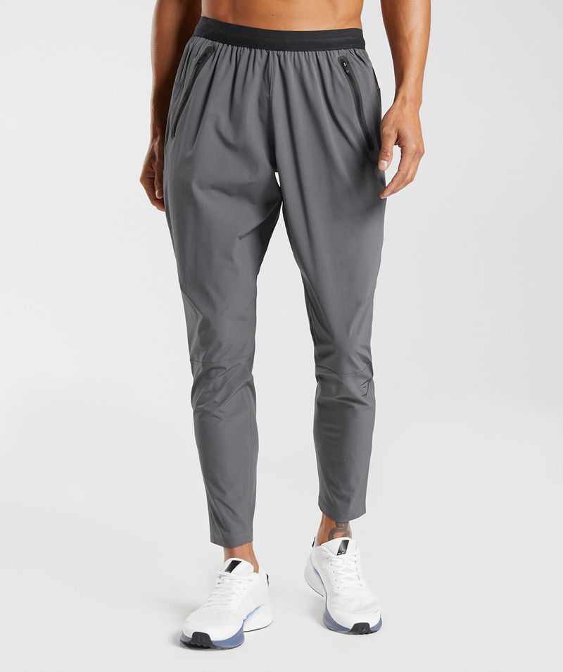 Men's Gymshark Hybrid Woven Joggers Grey | USA 5790-IMFPB