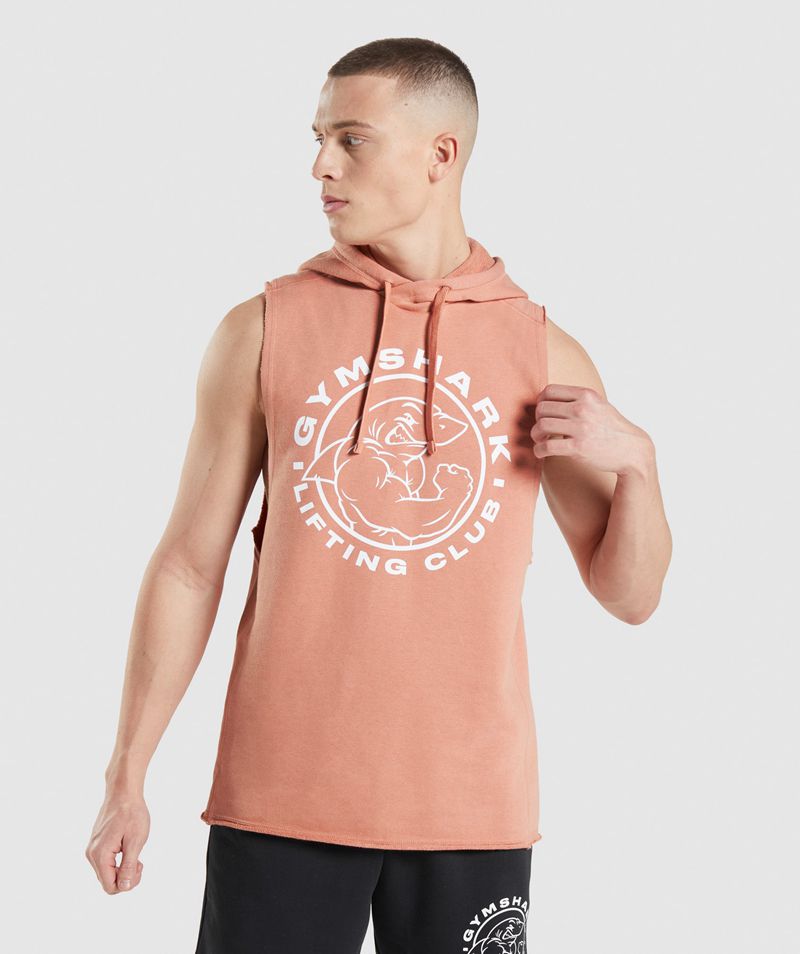 Men's Gymshark Legacy Drop Arm Hoodie Pink | USA 3416-YLDEA