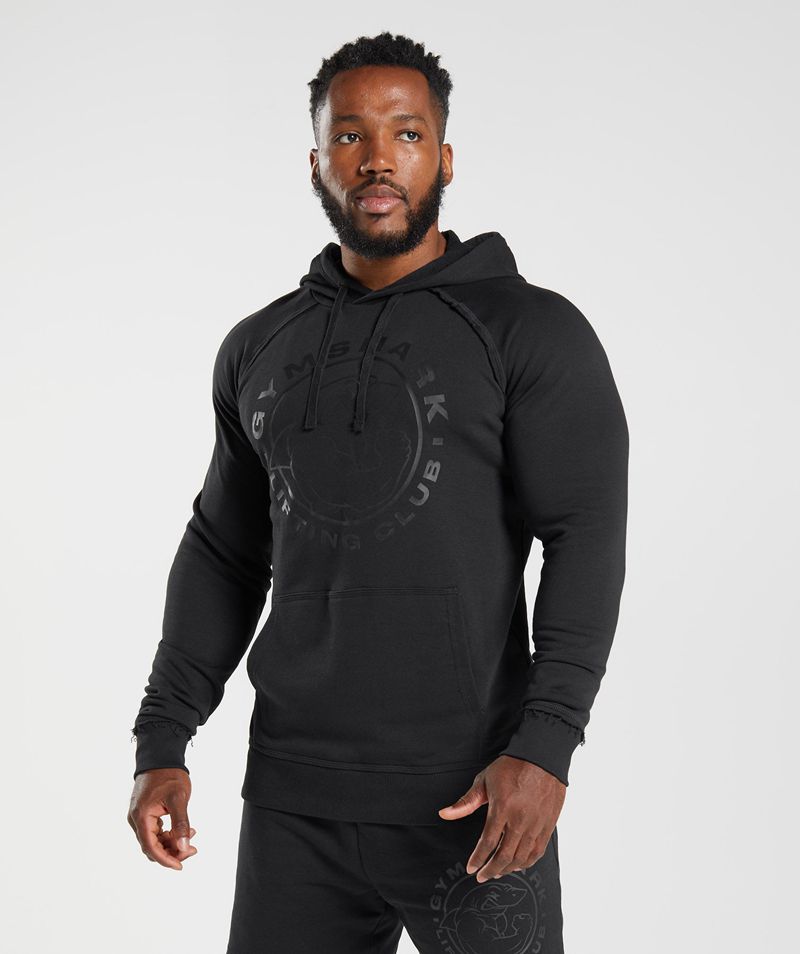 Men's Gymshark Legacy Hoodie Black | USA 3120-GJOFY