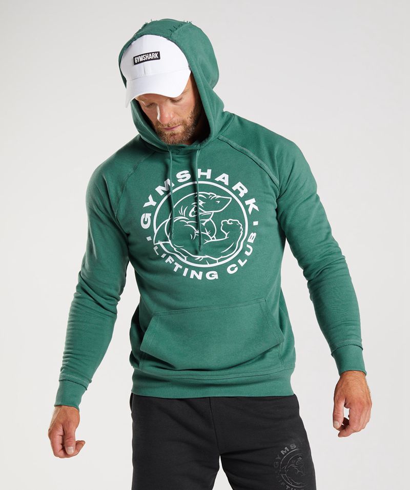 Men's Gymshark Legacy Hoodie Green | USA 4310-UMXCZ