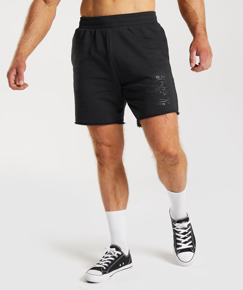 Men's Gymshark Legacy Shorts Black | USA 6870-ENIPR