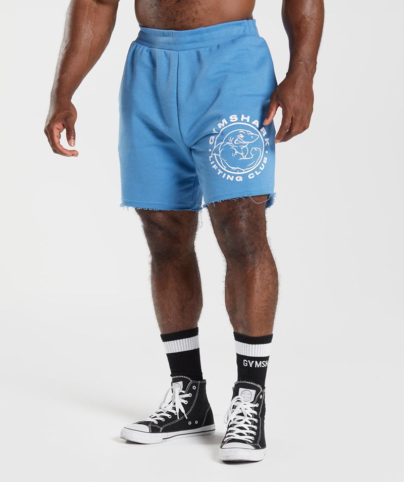 Men's Gymshark Legacy Shorts Blue | USA 7905-XMHPY