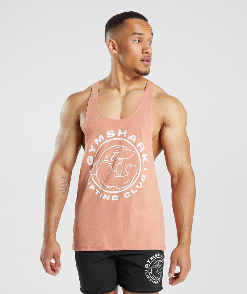 Men's Gymshark Legacy Stringer Pink | USA 6781-GVUKL