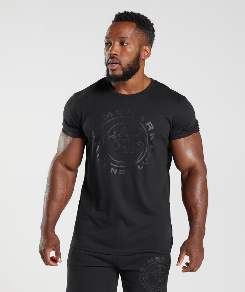 Men's Gymshark Legacy T-Shirts Black | USA 7814-ZYOAW