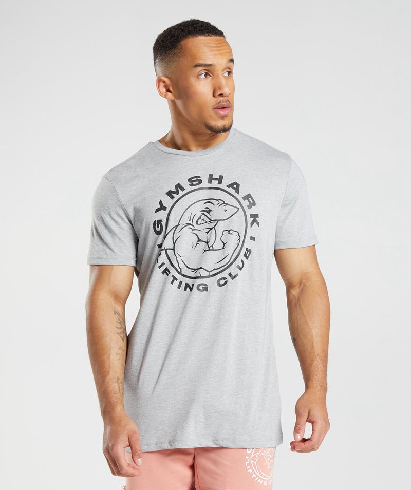 Men's Gymshark Legacy T-Shirts Light Grey | USA 9683-ETFDP