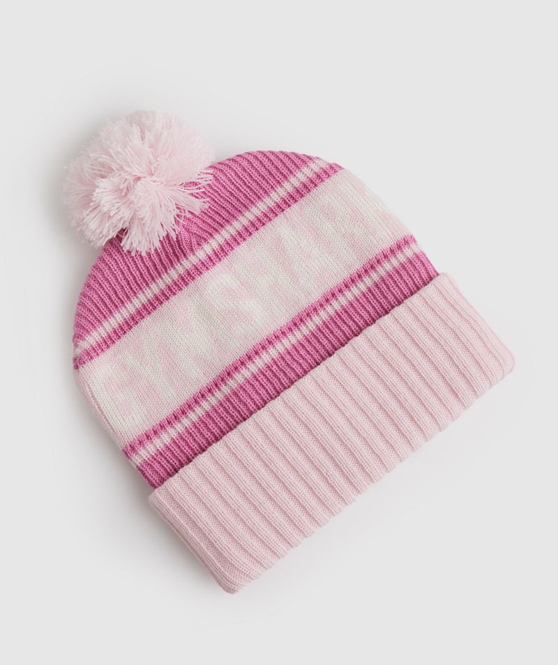 Men's Gymshark Pom Beanie Pink | USA 2160-LONDU