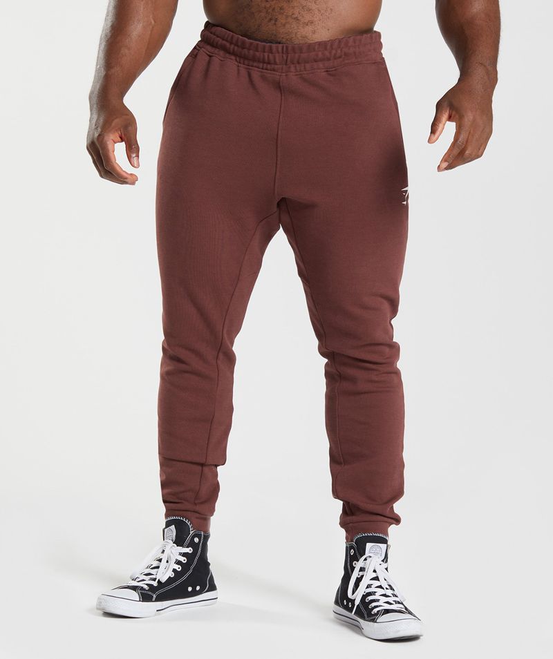 Men's Gymshark React Joggers Burgundy | USA 0496-CVSPT