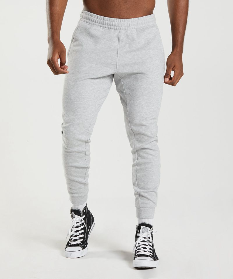 Men's Gymshark React Joggers Light Grey | USA 6179-YVJSI