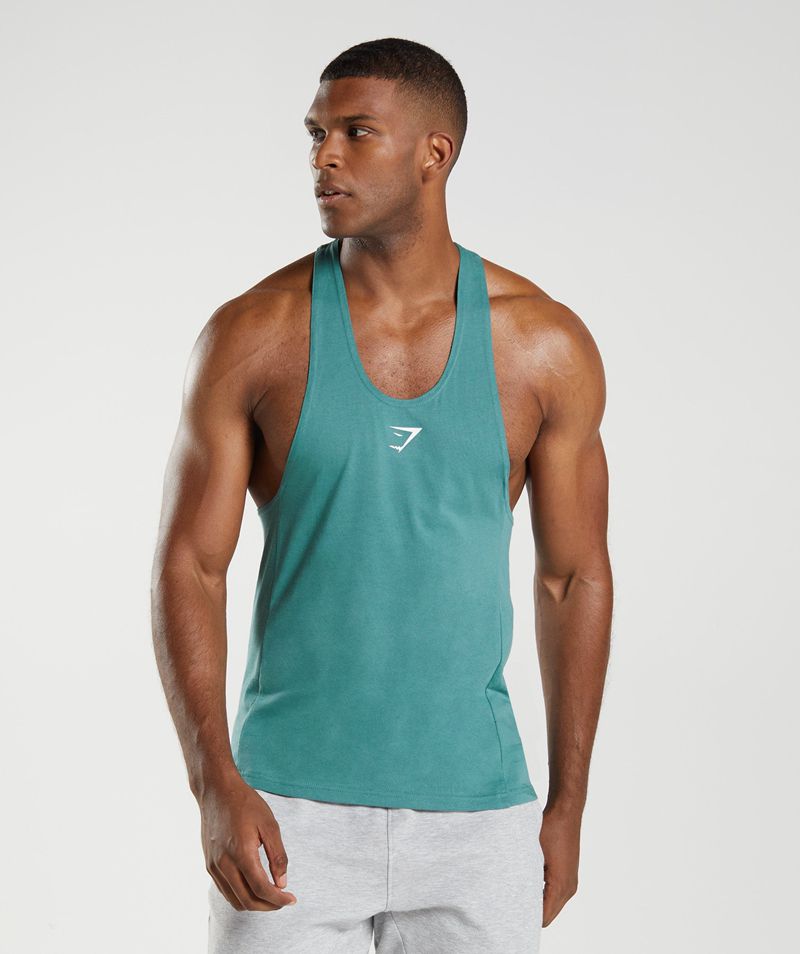 Men's Gymshark React Stringer Blue | USA 3290-COTQI