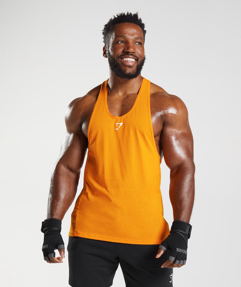 Men's Gymshark React Stringer Orange | USA 9674-UAXYM