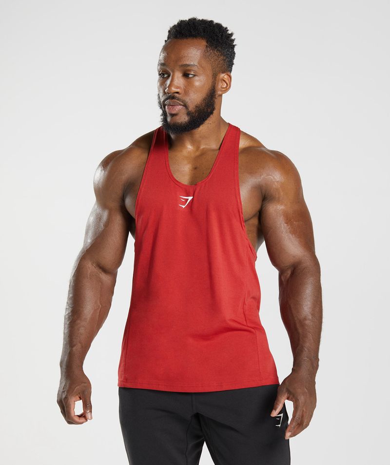 Men's Gymshark React Stringer Red | USA 9731-UVEXO