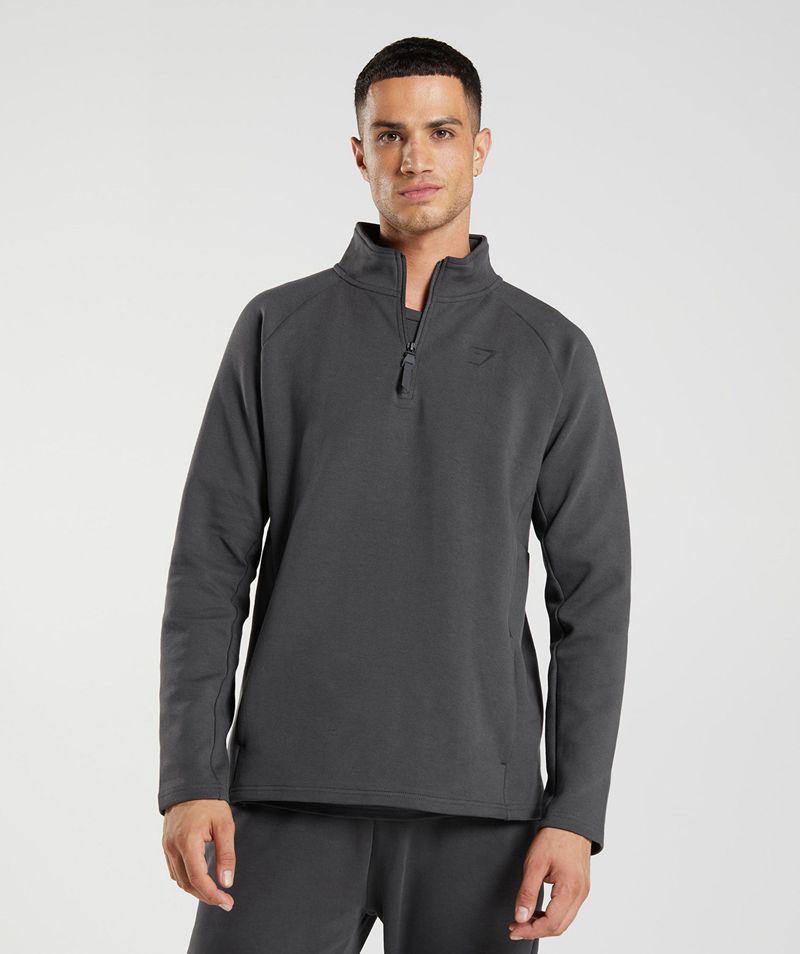 Men's Gymshark Rest Day 1/4 Zip Jackets Grey | USA 4819-FZBVI